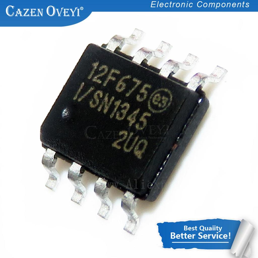 10PCS PIC12F675-I/SN SOP-8 PIC12F675 SOP 12F675-I/SN SMD 12F675 ชิป
