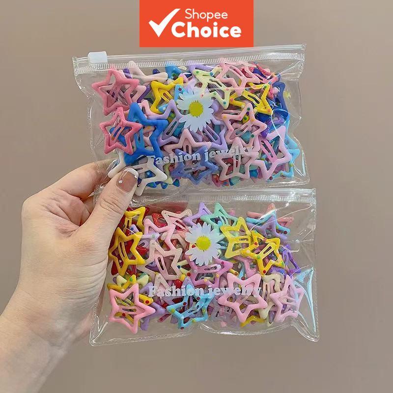 กิ๊บติดผมรูปดาว 50 ชิ้น 100 ชิ้น Sweet Dopamine แฟชั่นผู้หญิง