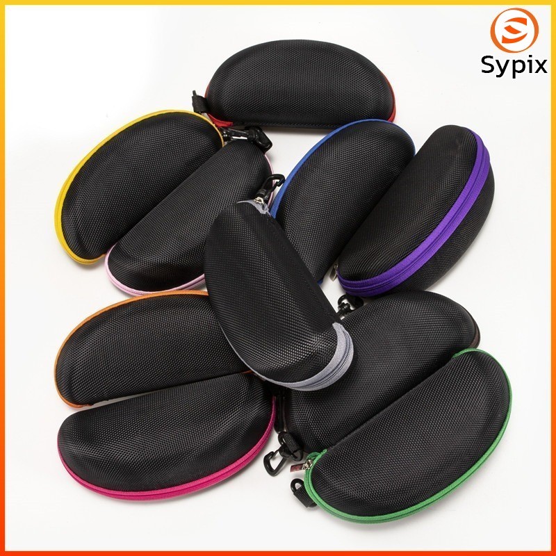 sypix กล่องใส่แว่นตาวัสดุ กล่องใส่แว่นกันแดด มีซิป แบบพกพา Sunglasses case