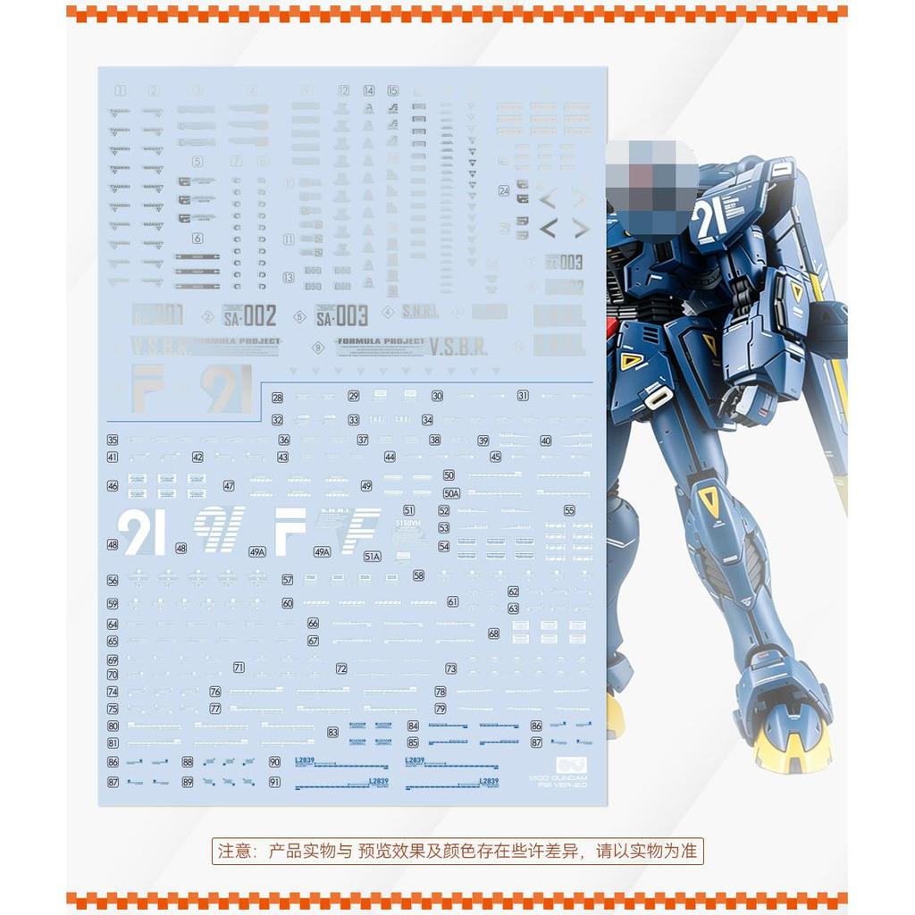 GUGU High Detail Water slide decal เข้ากันได้กับ MG 1/100 F91 Harrison Style EXCLUEDS MODEL GUGUMG03
