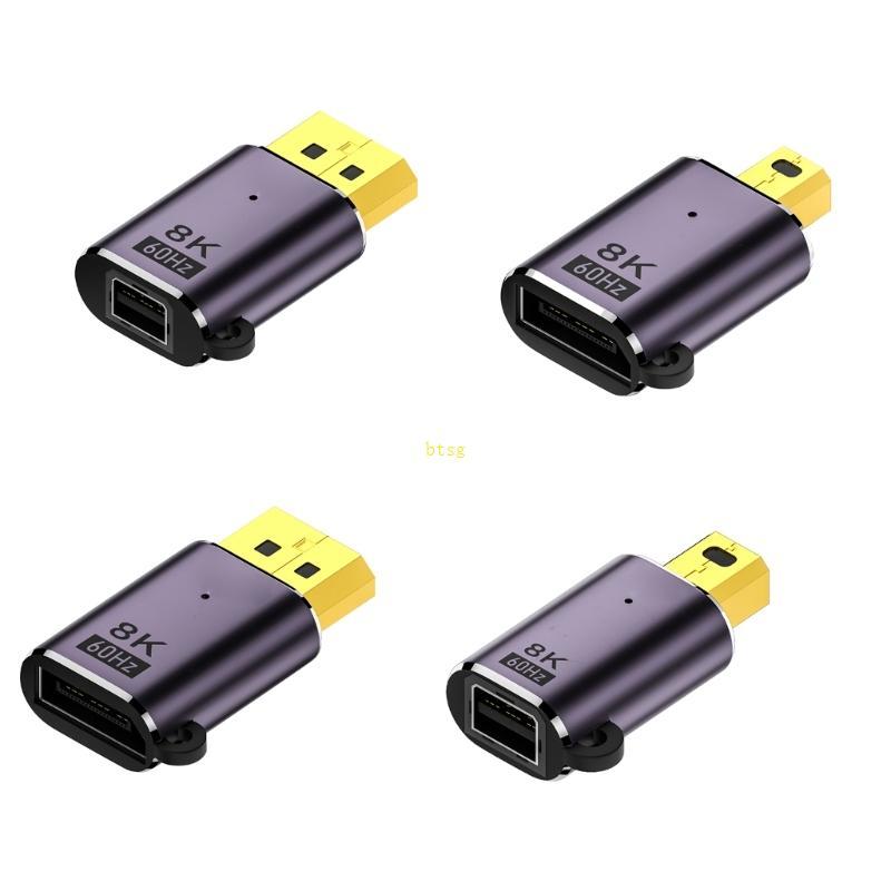 Btsg ตัวแปลงขนาดเล็กแบบสองทิศทางอะแดปเตอร์ขนาดเล็ก 32Gbps รองรับ 8K60Hz 4K120Hz 7680x4320P