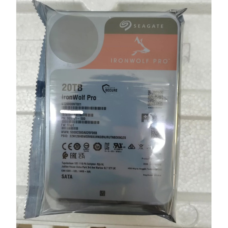 สําหรับ Seagate IronWolf Pro 20TB HDD ST20000NT001 3.5 ฮาร์ดไดรฟ์ 20TB 7200 RPM 256MB SATA 6 กิกะไบต