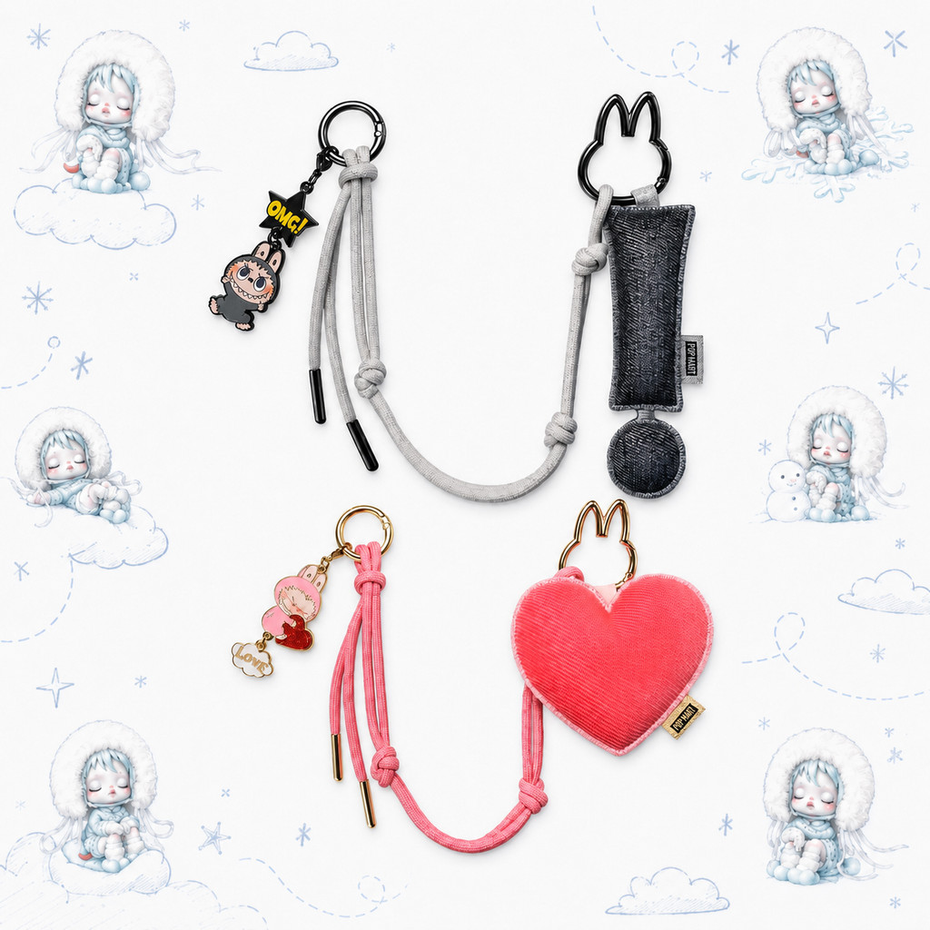 [ลับ] POPMART LABUBU LABUBU Heart Bottom Code Series Letter Pendant Mystery Box Decorative Gift