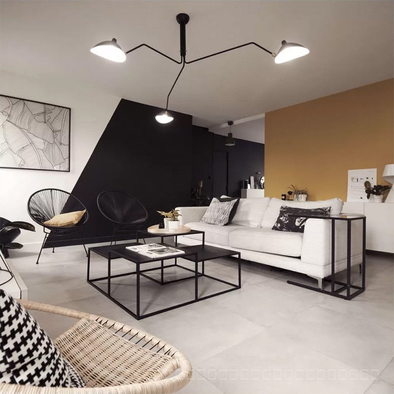 Nordic long-arm chandelier for duplex apartment model rooms, showrooms, living rooms, and dining roo