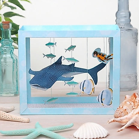 โมเดลกระดาษ 3D : ตู้ปลา Whale shark กระดาษโฟโต้เนื้อด้าน
