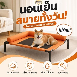 BHQ ยกระดับเตียงสัตว์เลี้ยงระบายความร้อนตาข่ายระบายอากาศความชื้นล้างทําความสะอาดได้คอสนับสนุนแมวสุนัขฤดูร้อน