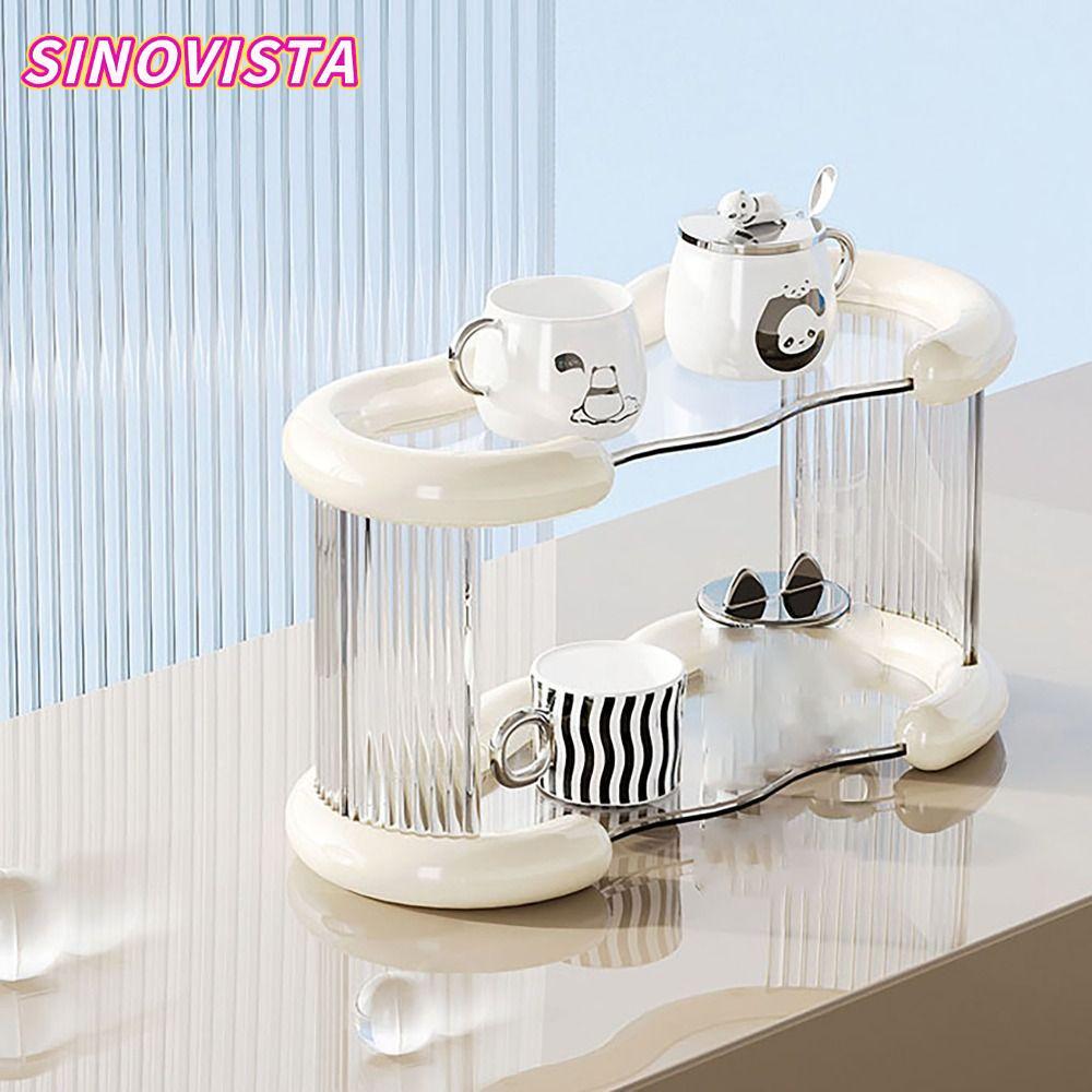 SINOVISTA Commodity Shelf, Large Capacity Layered Storage Rack, Simple Multifunctional Non-slip Rubb