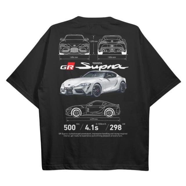 ทีเชิ้ต GR SUPRA MK5 สีดำ, เสื้อ Gr Supra MK5, เสื้อยืดกราฟิกวินเทจ, เสื้อ Y2K, เสื้อ T-Shirt ข้อมูล