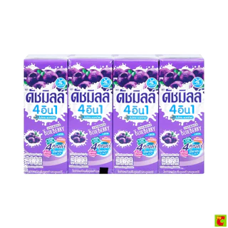 ดัชมิลล์ นมเปรี้ยวยูเอชที รสบลูเบอร์รี่ 165 มล. x 4 ชิ้น