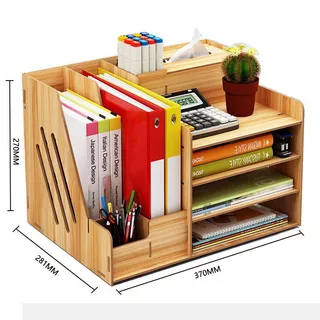ชั้นวางหนังสือไม้ แฟ้มใส่เอกสาร แฟ้มจัดเก็บ ที่ใส่กระดาษA4 ที่ใส่ปากกา ที่ใส่หนังสือ ที่ใส่สมุด ชั้นวางของบนโต๊ะ