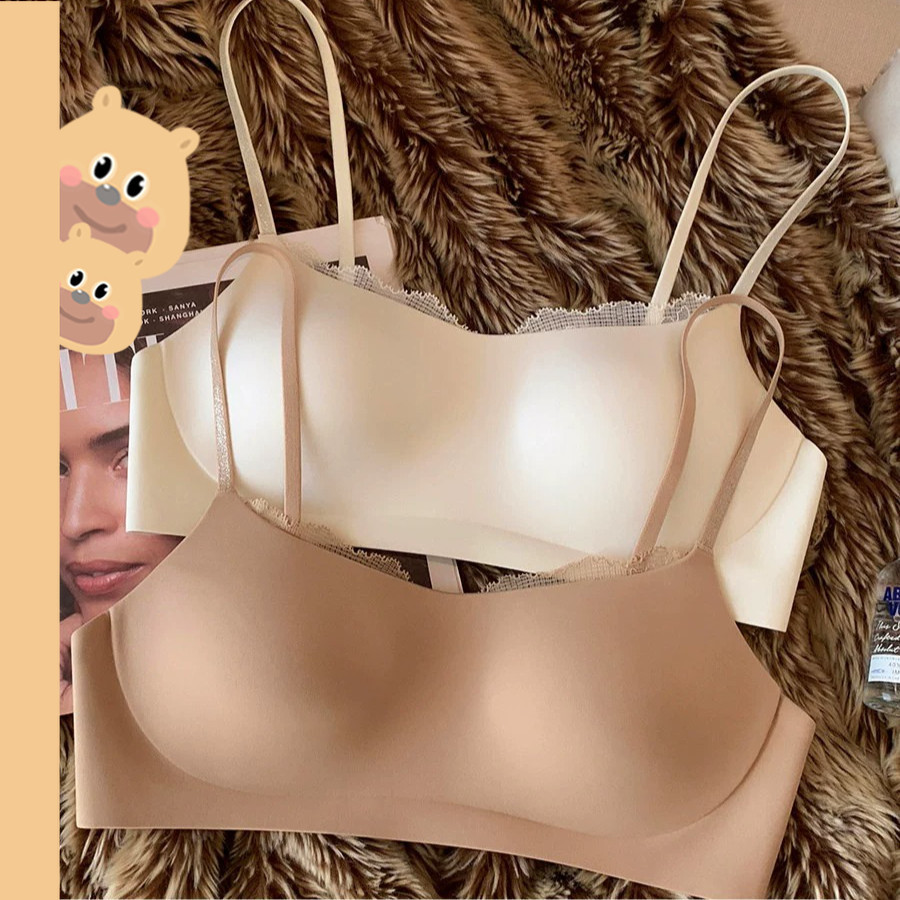 🎀bearbra🎀เสื้อชั้นใน แบบสายเดี่ยว ลายลูกไม้ เซ็กซี่ สำหรับหน้าอกเล็ก ผ้าดีมาก