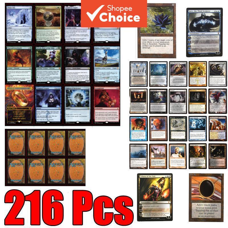 MTG Proxy การ์ด 216 ชิ้นชุด, Black Core Magic The Gathering การ์ดพร้อม Dual Land Fretch Land P9, ราย