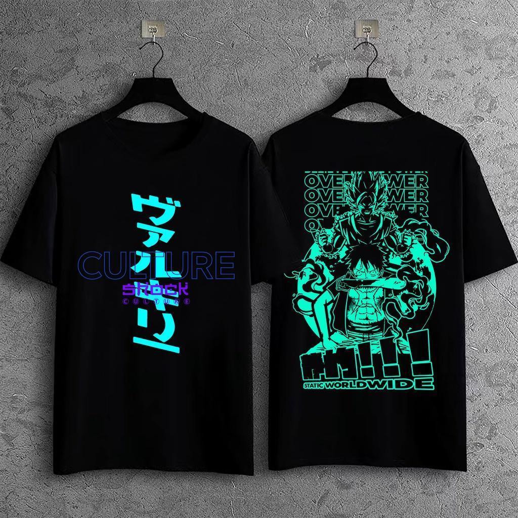 ZY 2026 เสื้อยืดครึ่งแขน ยูนิเซ็กซ์ คอกลม ลาย One Piece ระบายอากาศดูดซับเหงื่อ สีขาวดำ จัดส่งไว