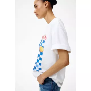 H&M(เอชแอนด์เอ็ม) เสื้อยืดโอเวอร์ไซส์พิมพ์ลาย ผู้หญิง 1351671_3