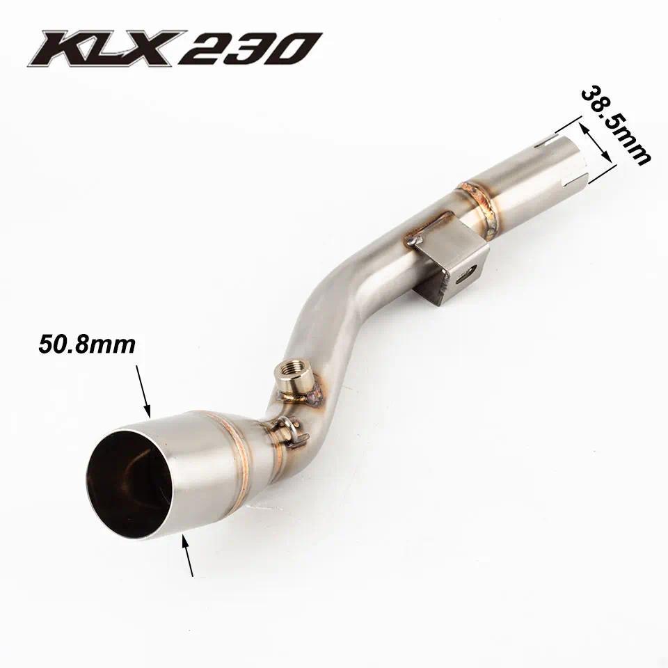 EM รถจักรยานยนต์ท่อไอเสียLinkท่อสําหรับKawasaki KLX230L KLX230R 2020-2023 KLX230 ไอเสียLinkท่อKlx230