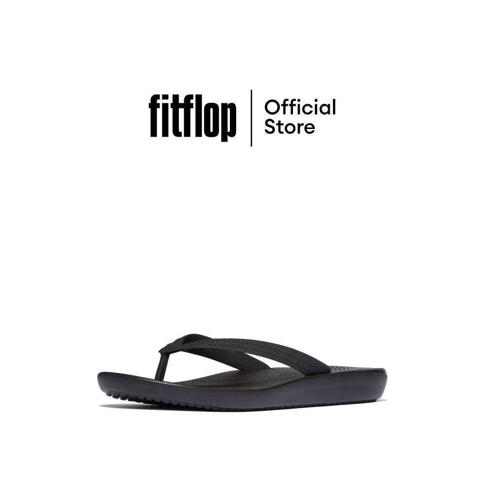 FITFLOP IQUSHION TEXTURED-STRAP FF รองเท้าแตะผู้ชาย รุ่น A6Q-090 สี BLACK