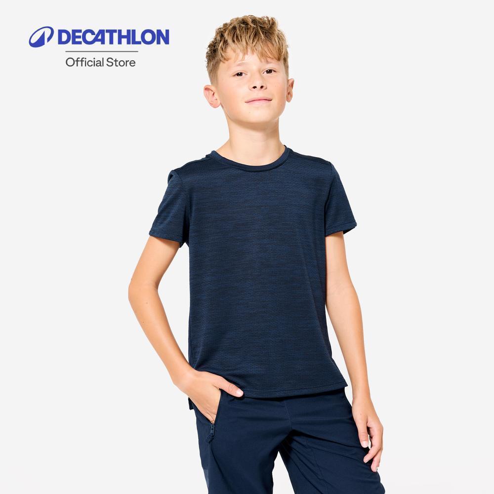 Decathlon Kids' Synthetic Breathable T-Shirt เสื้อยืดใยสังเคราะห์ระบายอากาศสำหรับเด็ก รุ่น S500