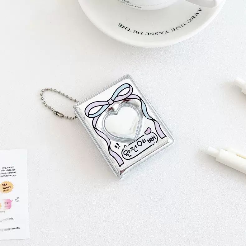 Original Silver One-inch Book Mini ID Photo Album Card Book Mini ID Photo Album Card Holder Original