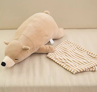 ตุ๊กตาหมีขี้เซา ตุ๊กตาหมีขั้วโลก ถอดเสื้อได้ ขนาด 35,50,60,70 cm