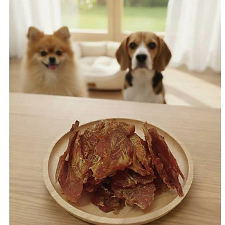 OKASHI SNACK DOG AND CAT ขนมขบเคี้ยวสำหรับสุนัข และแมว (สันในไก่อบแห้ง 300 กรัม)