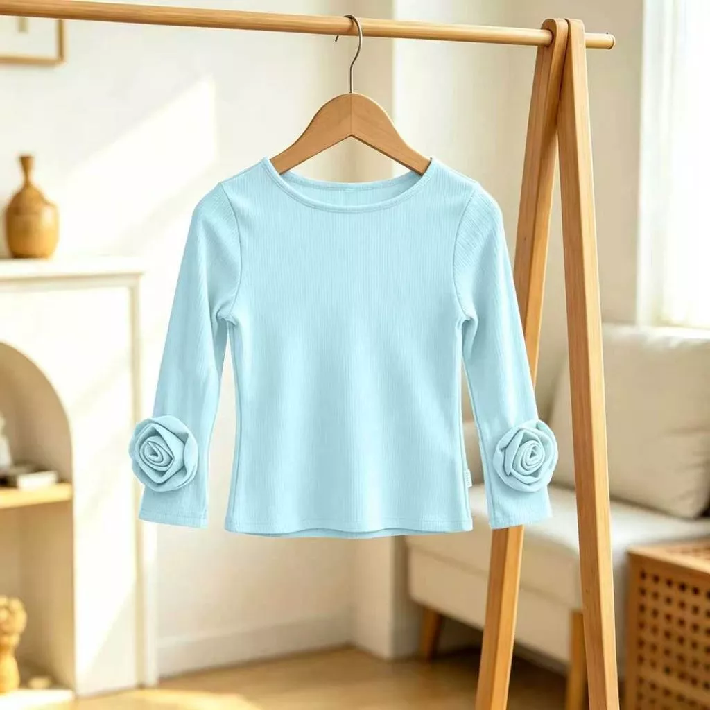 เสื้อแขนยาว แขนแต่งดอกสุดฮิต