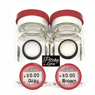 💟 Sakura ( Edge NaKed ) brown gray -00 ถึง -1000 Pitchylens Sweety plus Prettydoll สายตา Contactlens คอนแทคเลนส์.