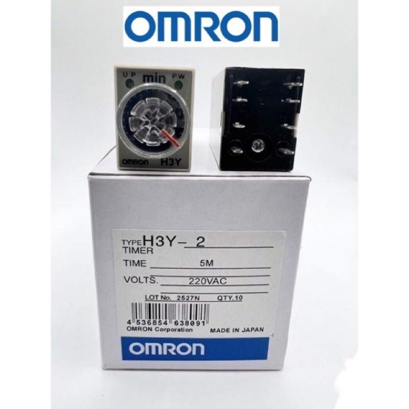 แท้ในไทย  Timer H3Y2 H3Y4 h3y-4 h3y-2  (รวมซ็อกเก็ต ขา) 12vdc 24vdc 220vac 5s 10s 30s 5m 10m 30m 60m