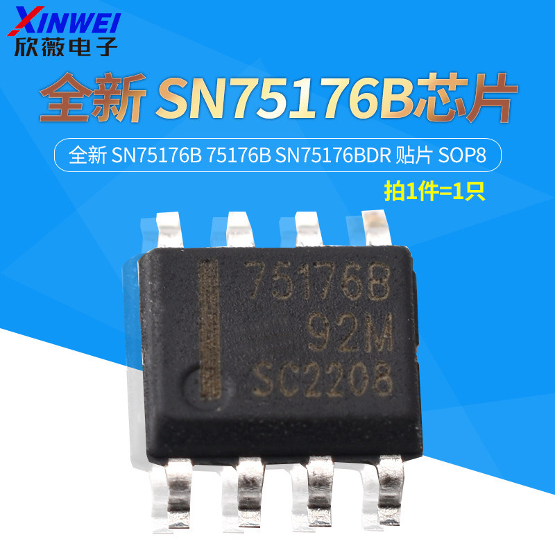 ใหม่เอี่ยม SN75176B 75176B SN75176BDR Patch SOP8