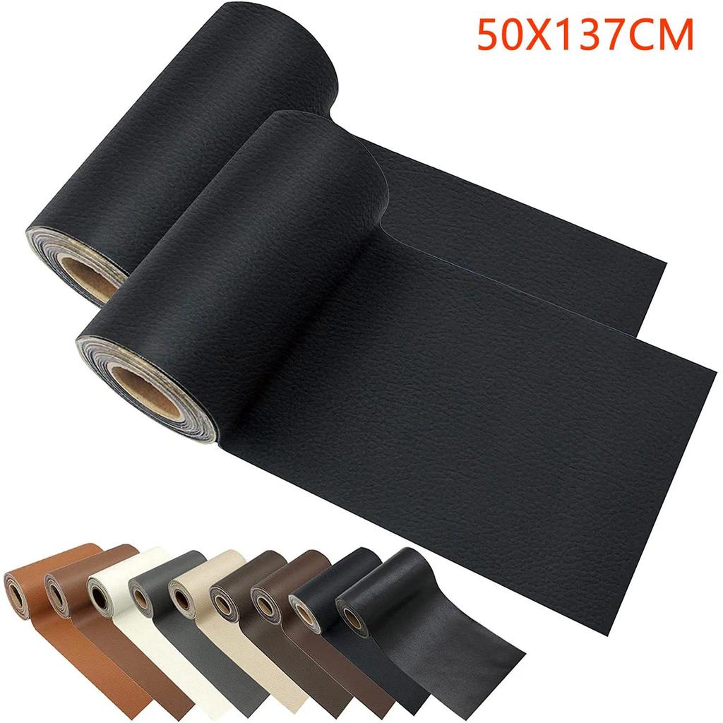 50x137cm Self-Adhesive Furniture Shoes First Aid Patch Leather Patch Black Patch Sofa PU Tape Self A