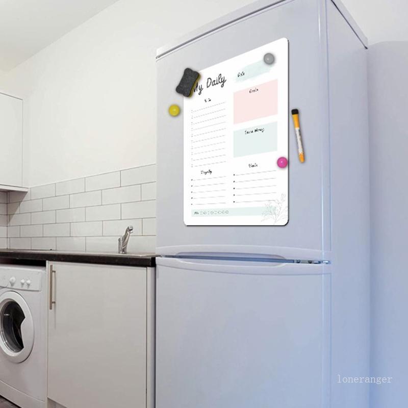 Loner ตู้เย็น White Board Organizer Daily Weekly Planner สําหรับ Office Home School