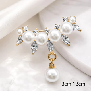 มุกความปลอดภัยขาเข็มกลัดป้องกันการสัมผัสเสื้อผ้าขา พลอยเทียม เครื่องประดับแฟชั่น