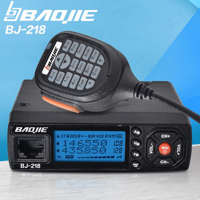 Baojie BJ-218UV Dual-Segment Mini รถรถเข็น 25W Self-Driving Tour Fleet Baojie 218 รถวิทยุ Walkie-Tal