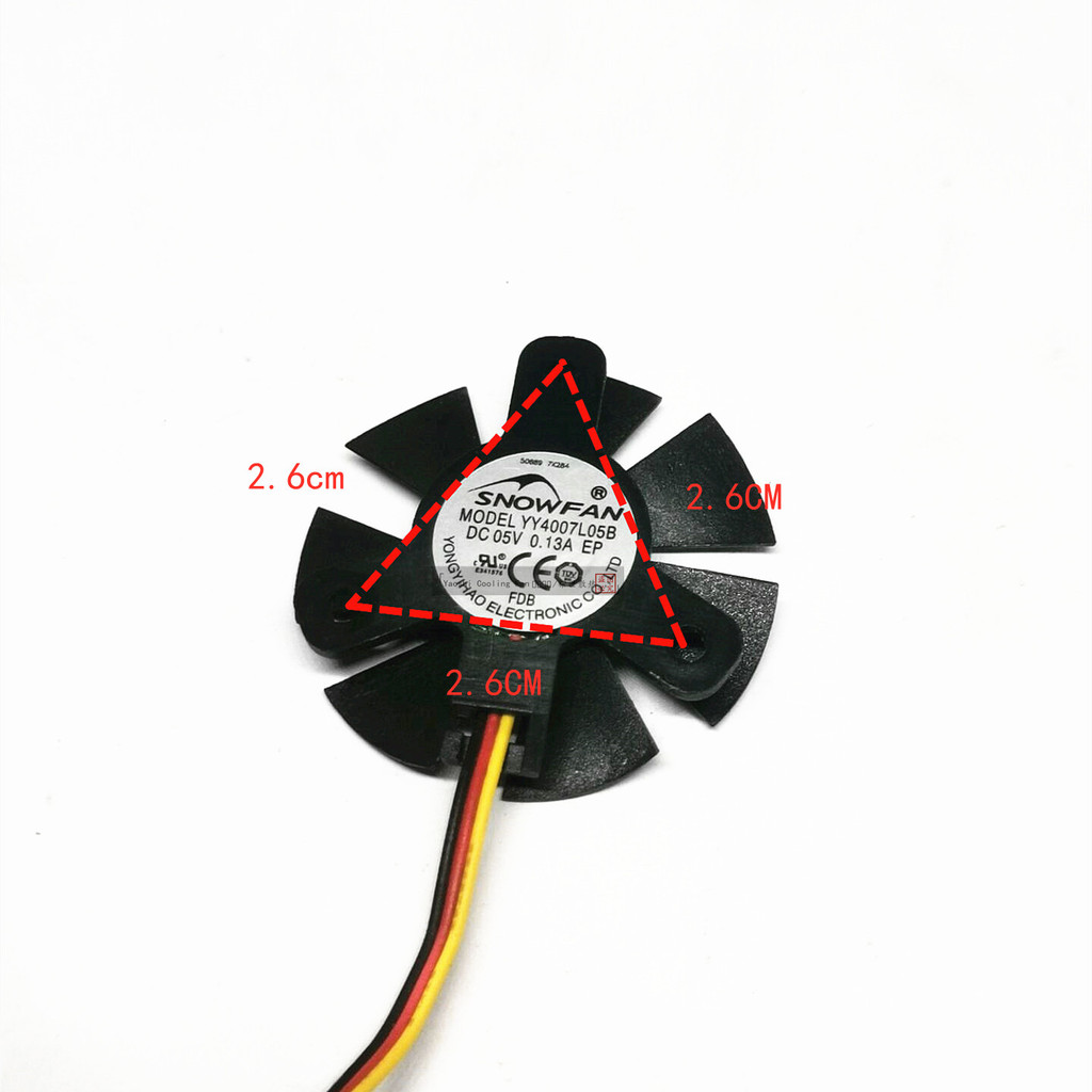[พัดลมระบายความร้อนพร้อมสต็อก] เหมาะสําหรับเดิม SNOWFAN YY4007L05B เส้นผ่านศูนย์กลาง 3.7 Ccm ระยะรู 