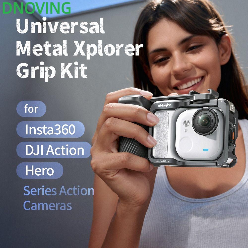 DNOVING Street Grip Vlog Holder, ปุ่มชัตเตอร์อลูมิเนียม Xplorer Grip Kit Handle, น้ําหนักเบาสําหรับ 