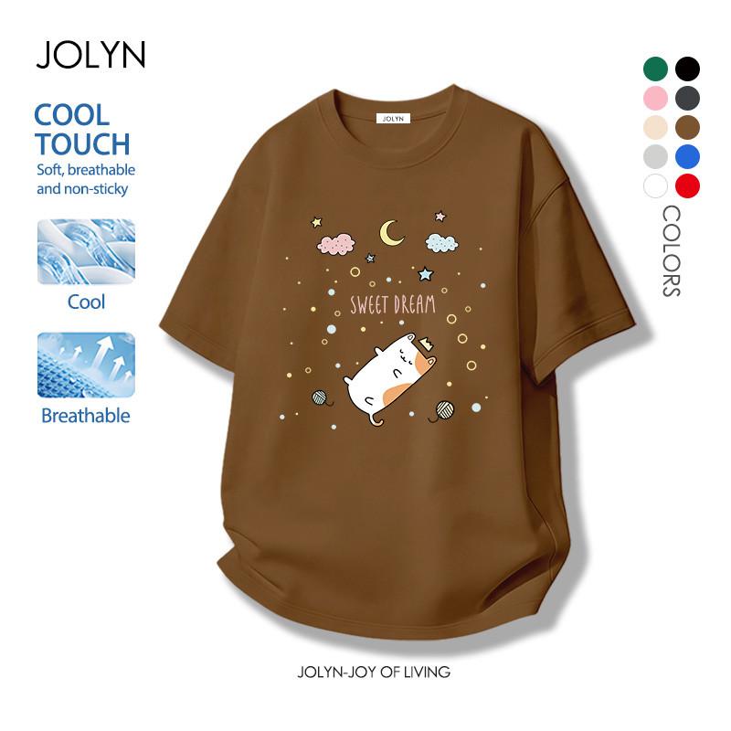 เสื้อยืดแขนสั้น สบายและนุ่ม ตัดเย็บดี ไม่ร้อน ฤดูร้อน รูปที่ 2