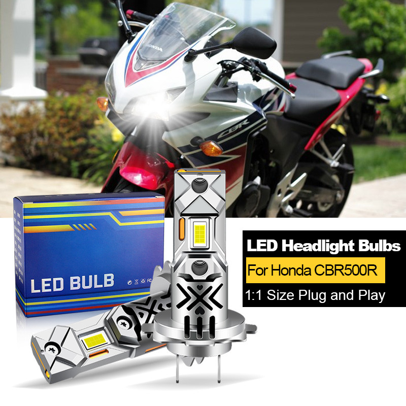 1/2Pc CanbusสําหรับHonda CBR500R 2013-2017CBR600RR 2007-2019 LEDไฟหน้ารถจักรยานยนต์สูง/ต่ําH7 12V 20