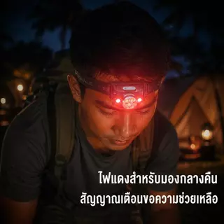 ไฟฉายคาดหัว ดิโคตรา ชม.2 ชาร์จได้ ความสว่างสูงเป็นพิเศษ 1000 ลูเมน พร้อมระบบลําแสง นํา 3 ระบบและเซ็นเซอร์ตรวจจับความเคลื่อนไหว ไฟฉายคาดหัวกันน้ําแบบแฮนด์ฟรี เหมาะสําหรับการตั้งแคมป์เดินป่า นิก
