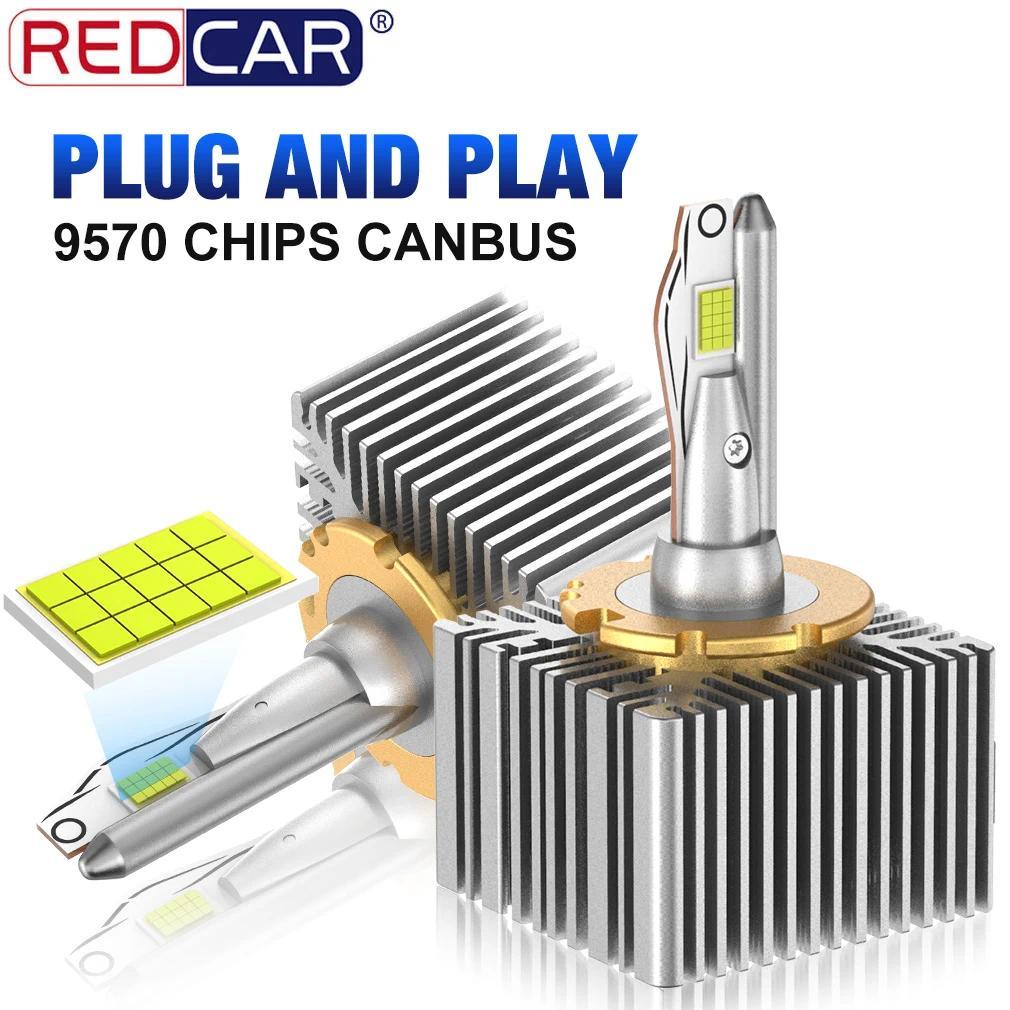 e2ชิ้น D1S LED D3S D2S D5S D8S LED ไฟหน้า HID D1R D2R D3R D4R D5R D8R หลอด CANbus 6000K 130W ตัวแปลง