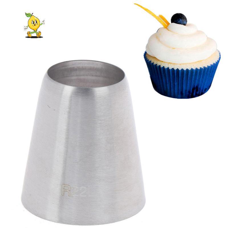 [mozh-t] R22L หัวฉีดตกแต่งปลายท่อกลม เคล็ดลับขนม เครื่องมือทําขนมเค้กฟองดอง