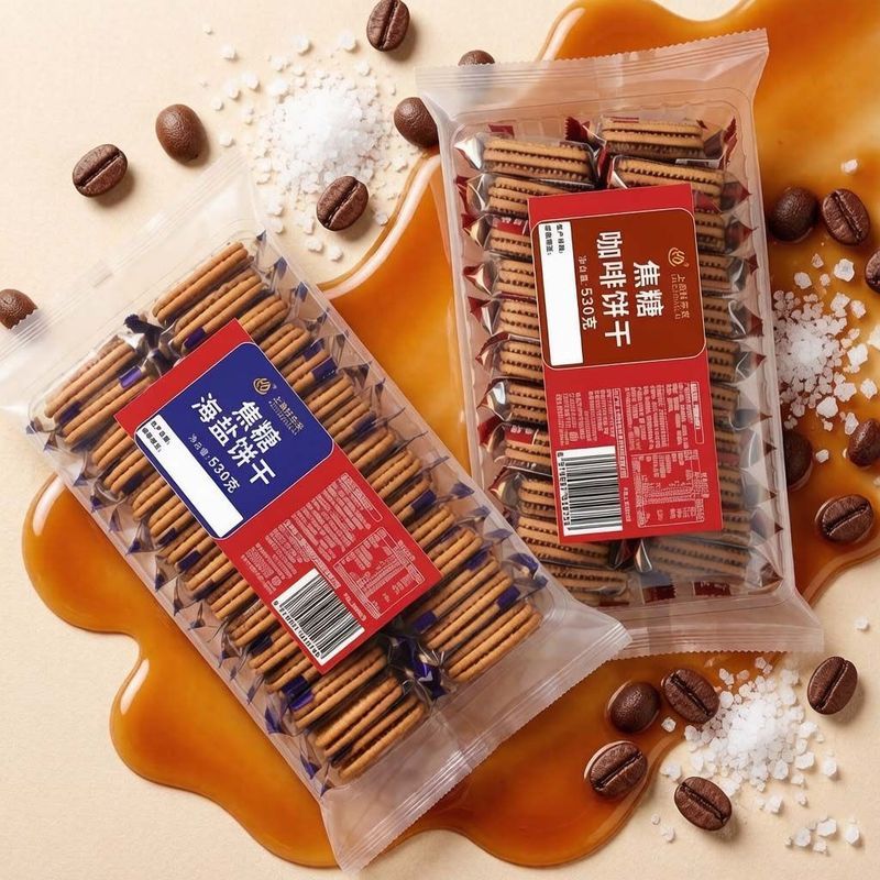 Caramel Coffee Biscuits Caramel Sea Salt Biscuits 530g with Coffee Afternoon Tea Casual Snacks/zz7.2