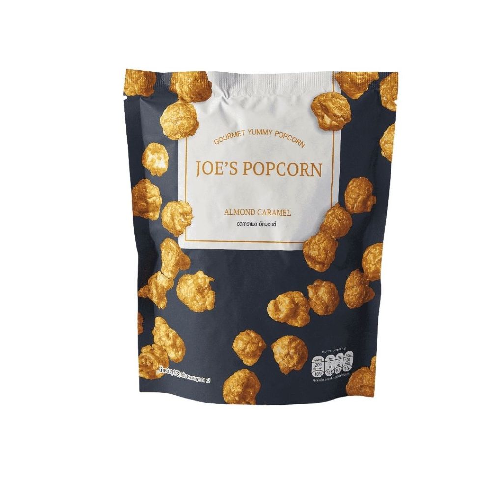 โจ ป็อปคอร์นคาราเมลอัลมอนด์ Joe’s Popcorn Gourmet Almond Caramel 38g.