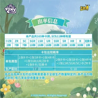 KAYOU My Little Pony Huiyue Pack Vol.12 Friendship Eternal Collection Cards (1 Box = 18 Packs)
