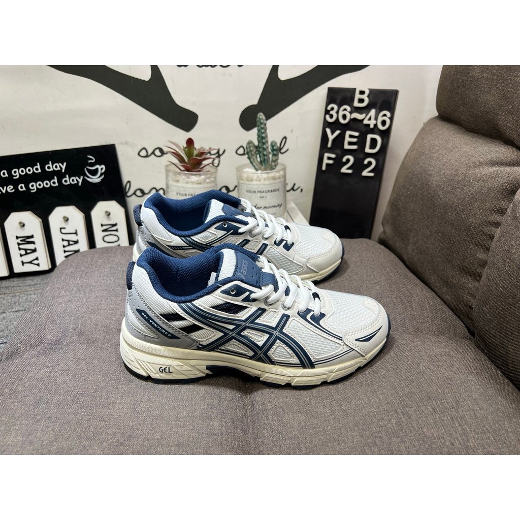 ASICS GEL-VENTURE 6 SHIELD รองเท้าวิ่งกันน้ําผู้ชายผู้หญิงสไตล์เดียวกันกันกระแทกทนต่อการสึกหรอ Anti-