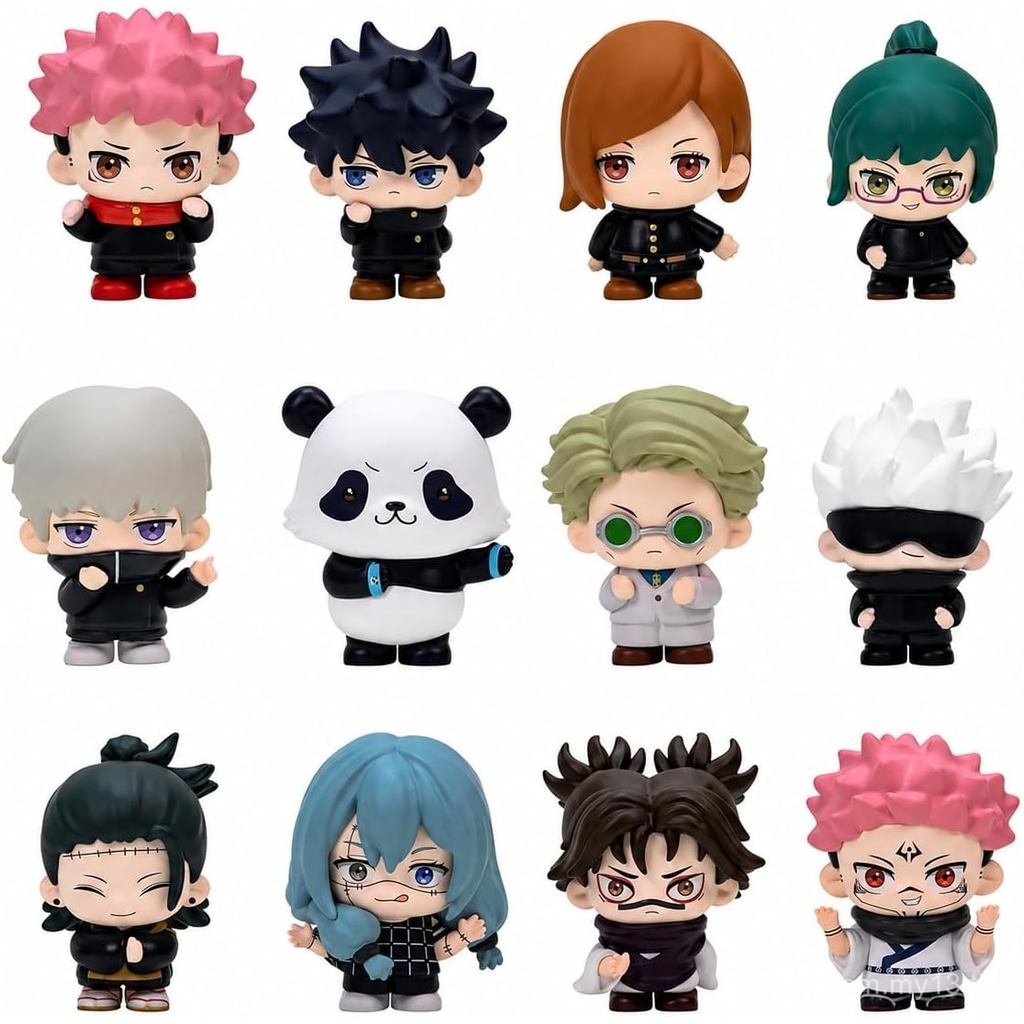 Puremind JJK Blind Box Mini Figures 12-Pack - อย่างเป็นทางการ Jujutsu Kaisen รูปชุด, Gojo Satoru, Yu
