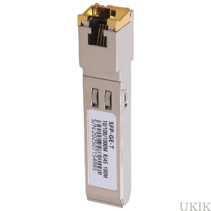 UKIK RJ45 SFP โมดูลทองแดง RJ45 พอร์ต Transceiver 10 100 1000M RJ45