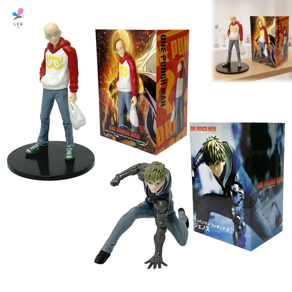 One Punch Man ไซตามะ Genos PVC Action Figure อะนิเมะรุ่นสะสมของเล่น Desktop Decor