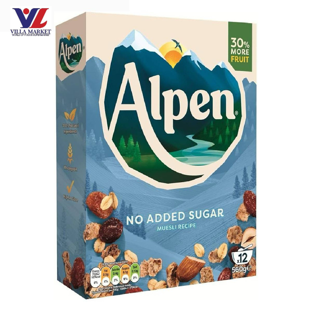 Alpen มิวสลี อัลเพน สูตรไม่เติมน้ำตาล 560G