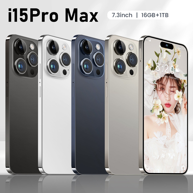 โทรศัพท์มือถือ I15 PRO MAX รุ่นขายดีที่สุด รองรับ 4G แท้ ความจุ 6+128GB พร้อม Dynamic Island และเซ็น