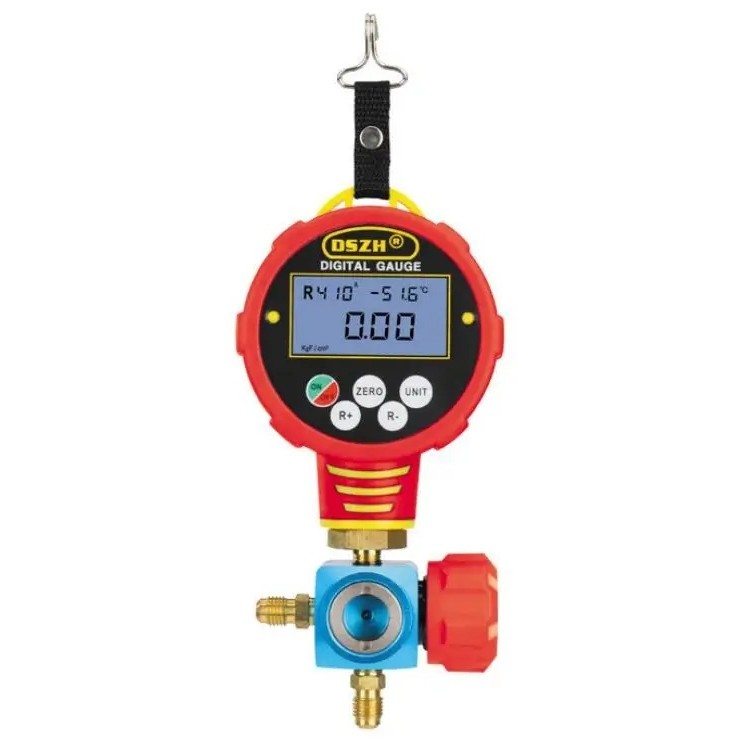 UIE7 เครื่องทดสอบความดัน Manifold ดิจิตอล HVAC AC Refrigerant Digital Manifold Gauge ชุด