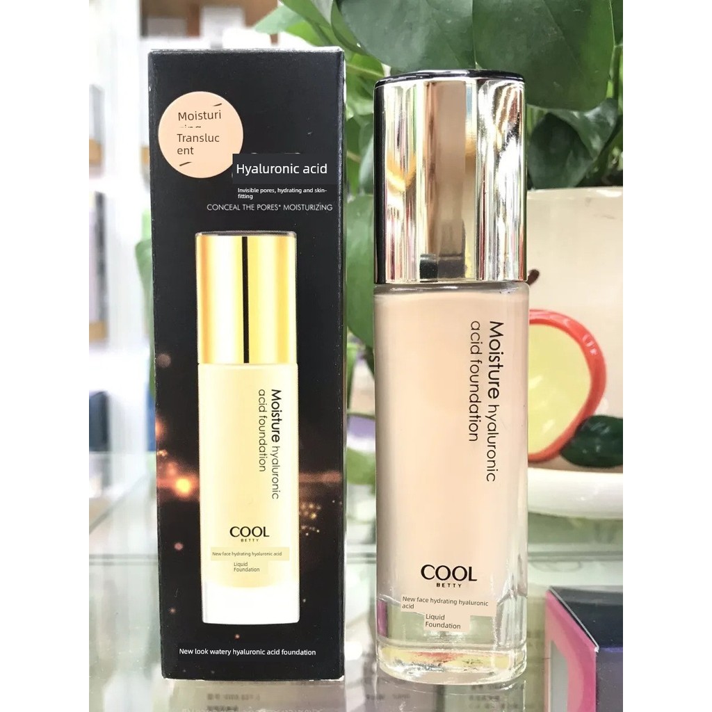 ไพรเมอร์ foundation สวยความงาม New Face Water Hyaluronic Acid Liquid Foundation คอนซีลเลอร์ Moisturi